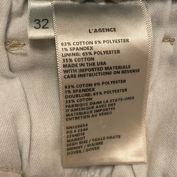 NWT 🔹 L’Agence Margot High Rise Skinny Jean - Picture 9 of 9